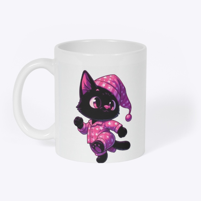 Halloween cute black cat mug 