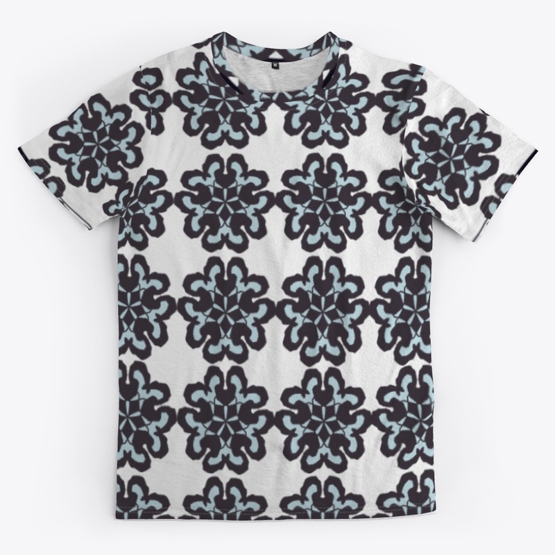 T shirt: Navy and Light Blue pattern