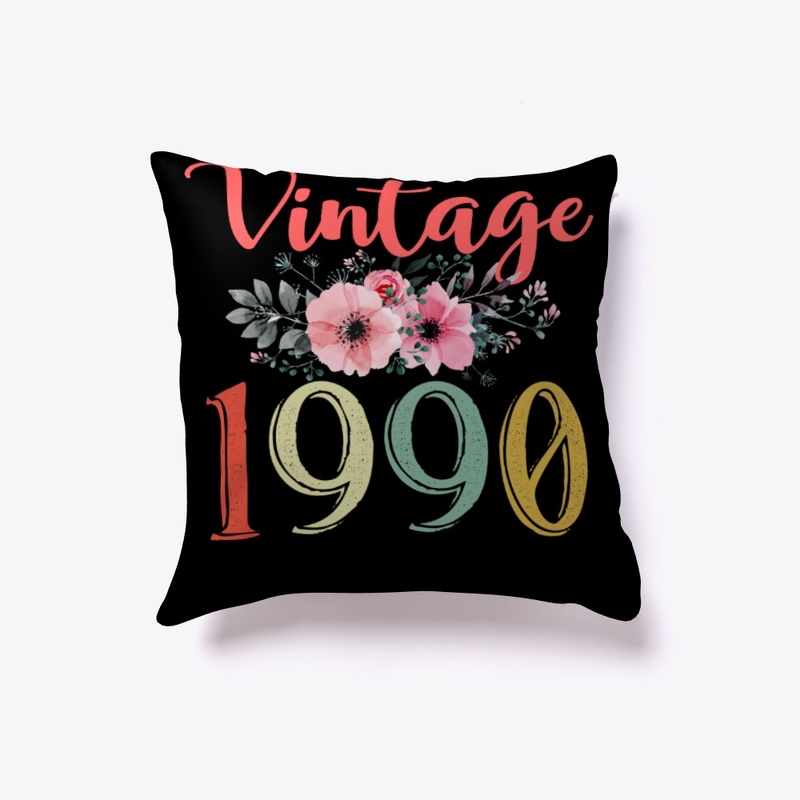 Vintage 1990 Floral 30th Birthday Gift