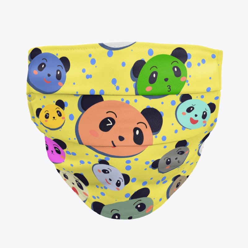 Panda Bears Kids Face Mask