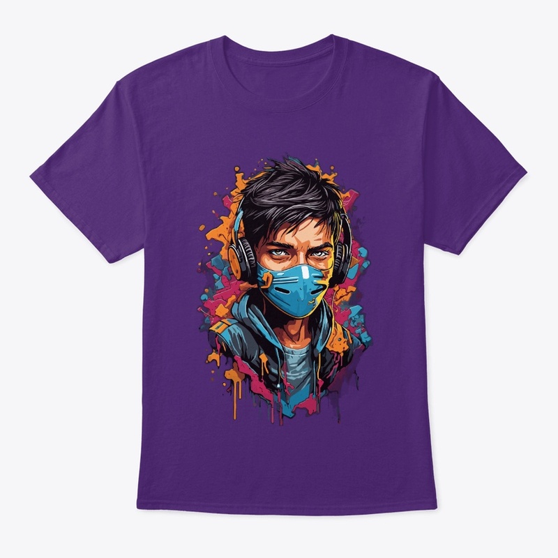 boy wearing a mask Design