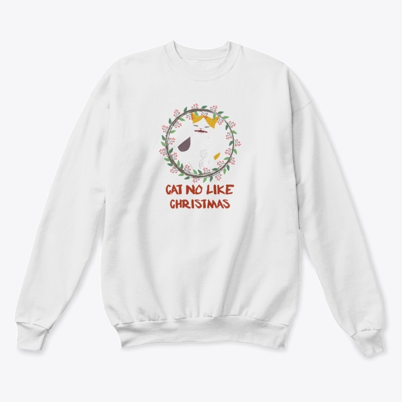 Cat No Like Christmas holiday tees