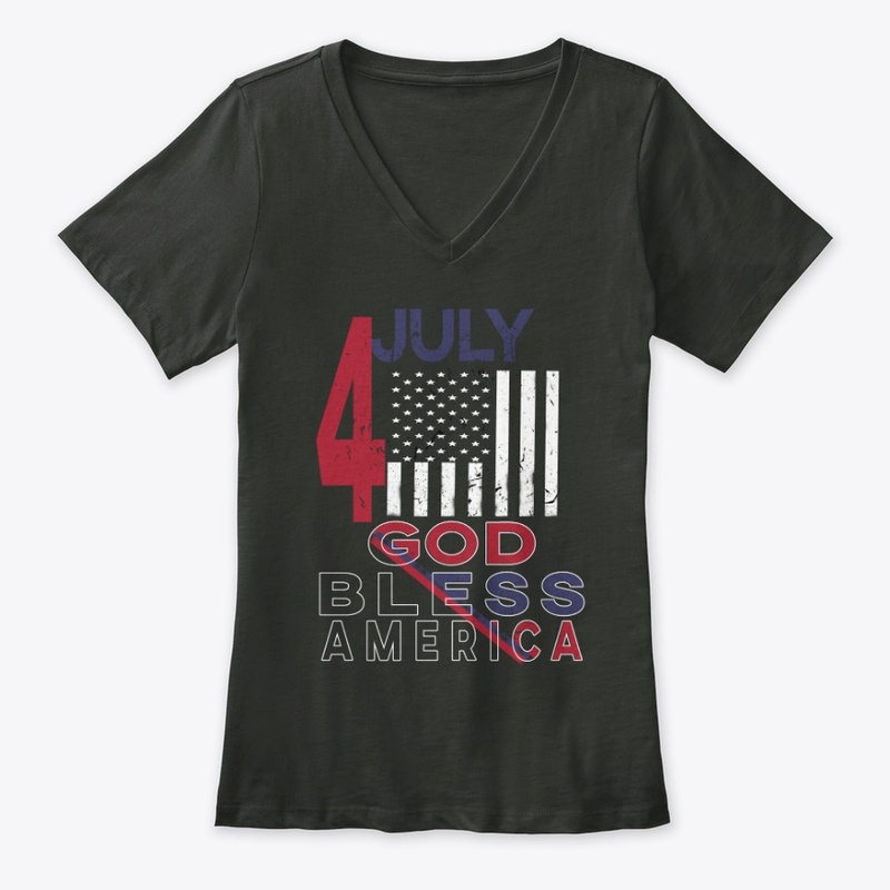 4 JULY GOD BLESS USA T SHIRT