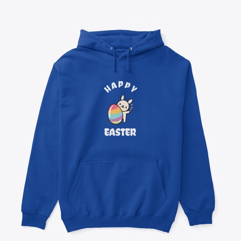 Stripped Easter Egg Royal T-Shirt Front