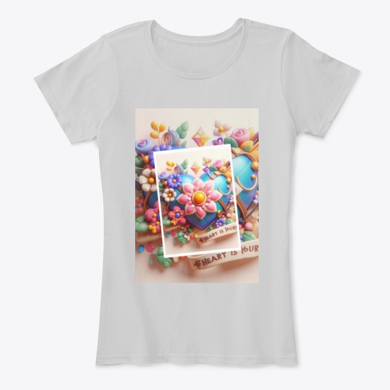  "Blooming Love Tee: Heart is Yours"
