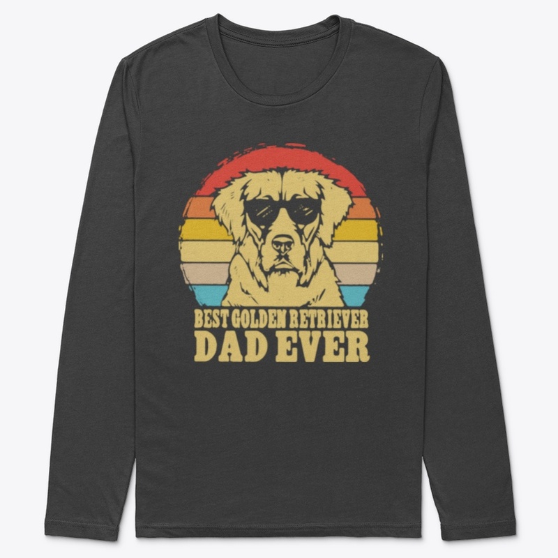 Best Golden Retriever Dad Ever Vintage