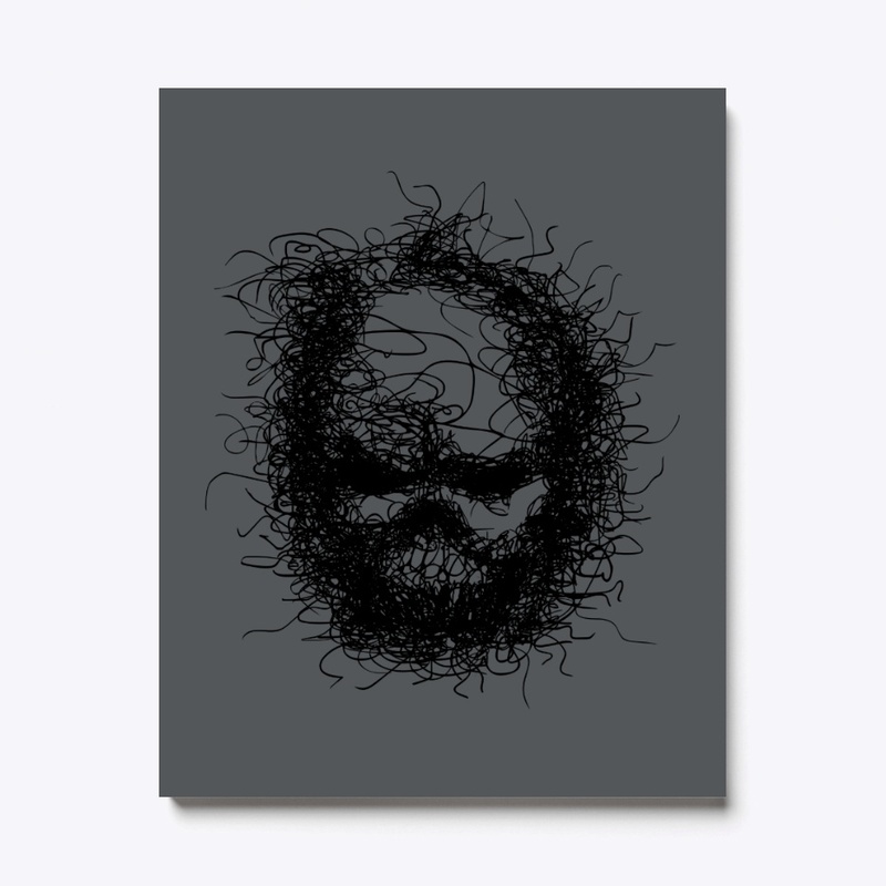 Scary-hairy skull