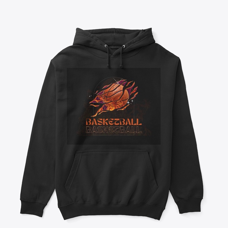 Black Orange Basketball Hoodie