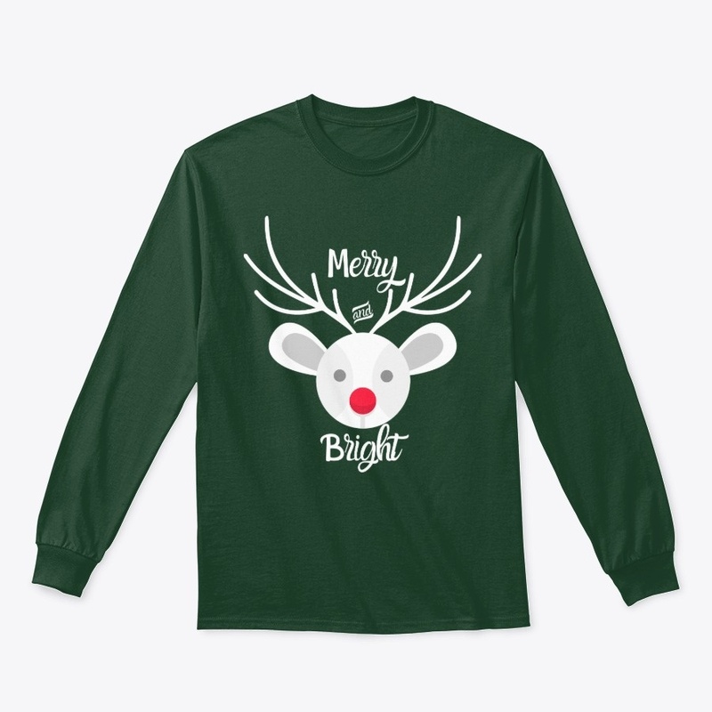 Merry and Bright Reindeer Long Sleeve