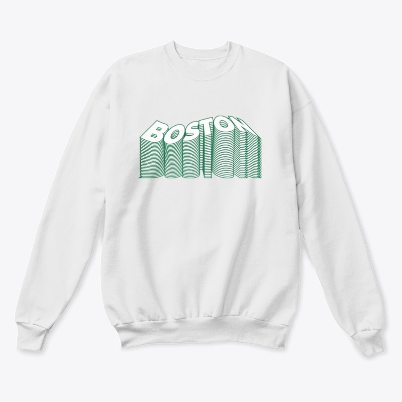 Boston Text Warp - White/Green