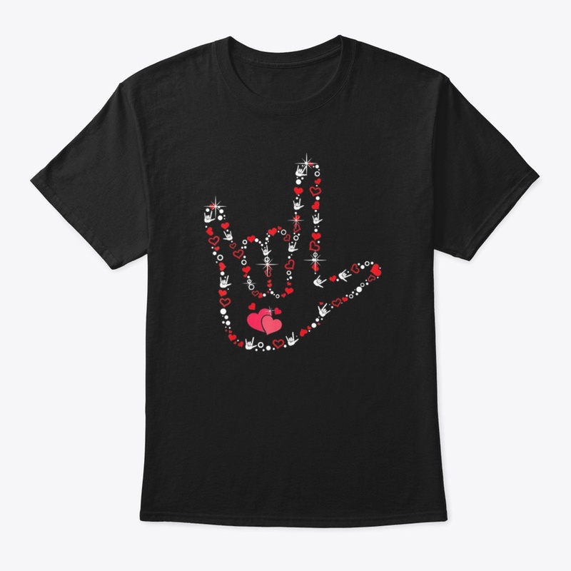 ASL Love Heart Deaf Pride Valentine day
