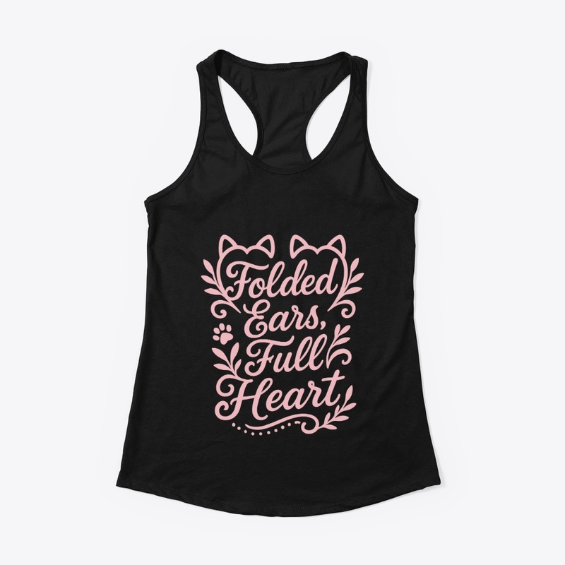 Folded Ears, Full Heart Scottish Cat Tee