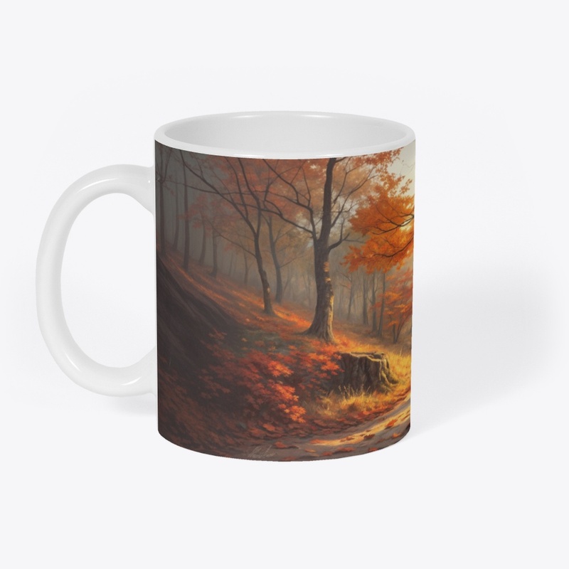 Golden Autumn Forest Path