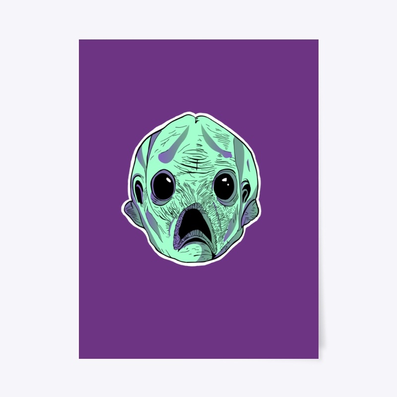 Cool Fishy Alien comic style design