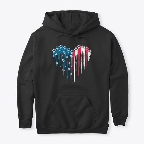 American Dog Sticker Black Camiseta Front
