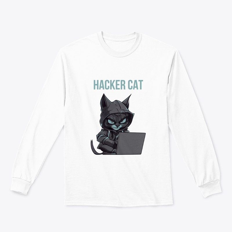 Hacker Cat T-Shirt / High graphic print