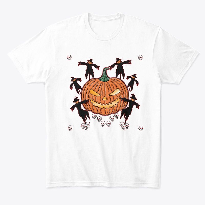 Halloween Theme Pumkin Skull Scarecrow 