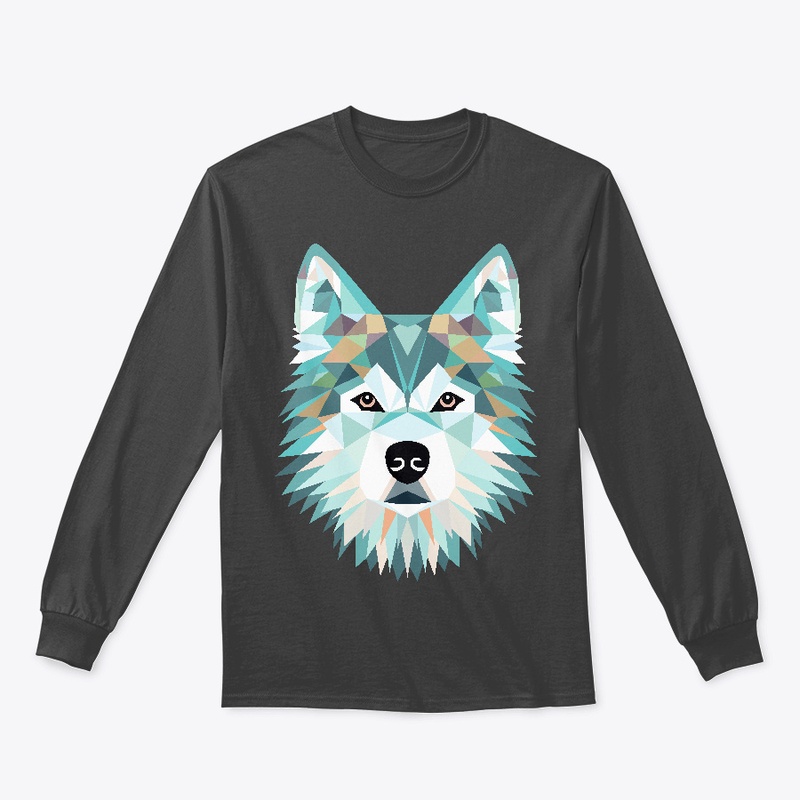 Alaskan Malamute Dog in geometric art