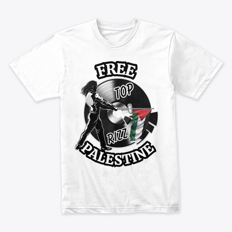TOP RIZZ LOGO, FREE PALESTINE