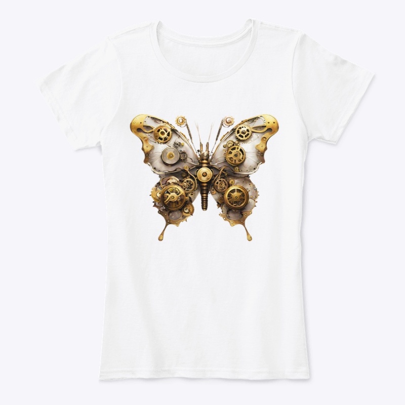 butterfly steampunk gold