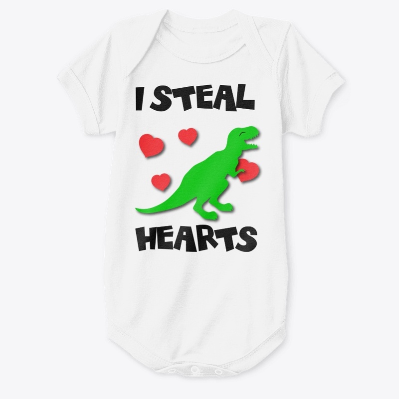 Valentines Day T-Rex I Steal Hearts