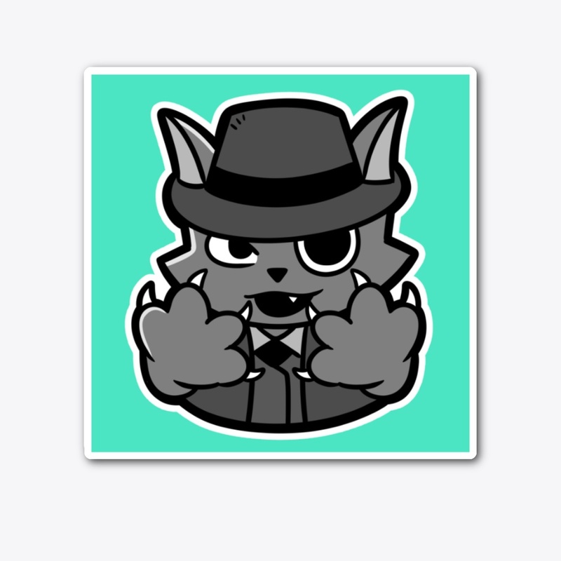 Piddles Teal Die Cut Sticker