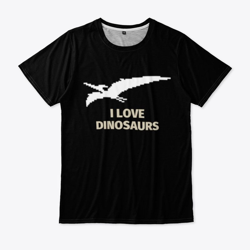 Pixel Art Dinosaur 13 Black