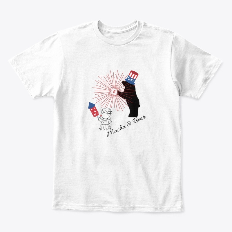 Masha & Bear 4th July Tee