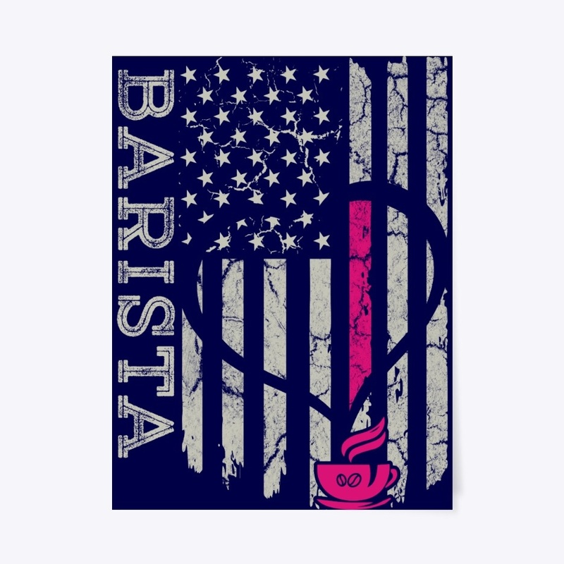US Flag Barista Blanket