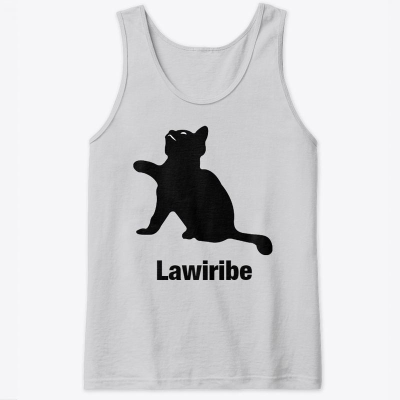 Lawiribe text and black cat