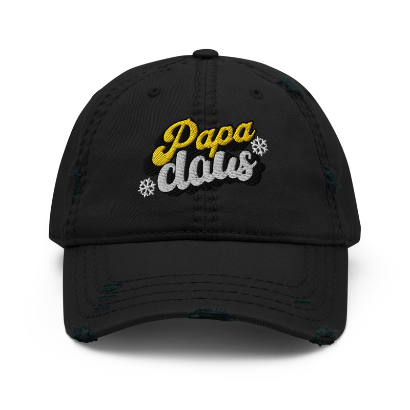 Papa Claus Distressed Dad Hat