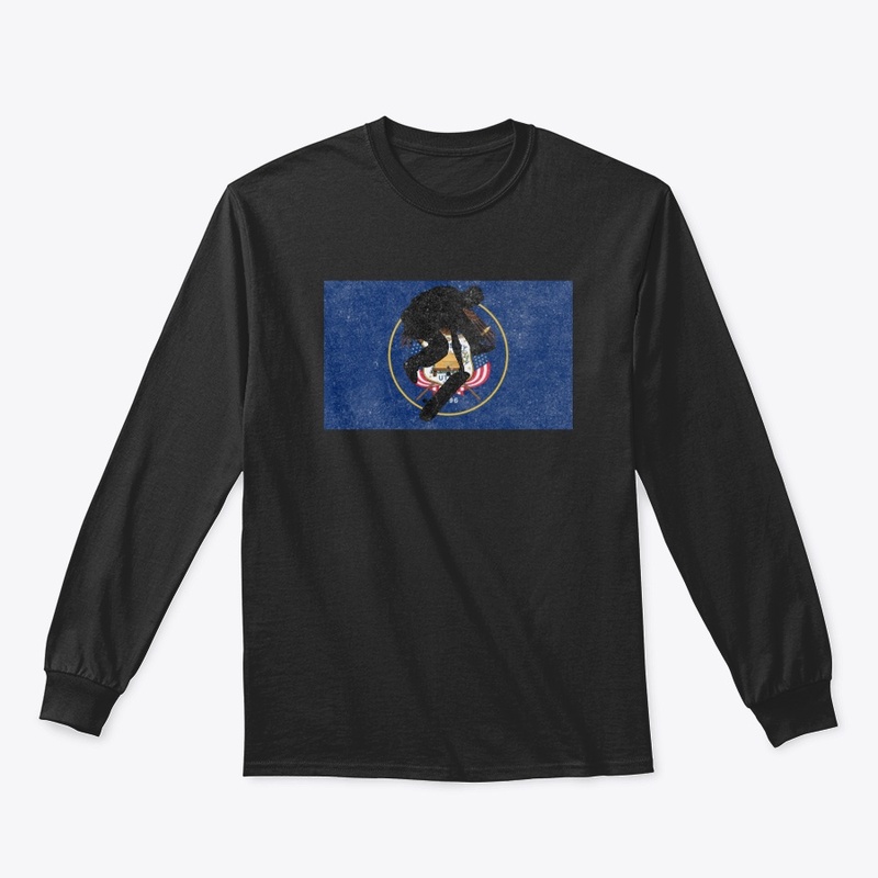 Utah State Skate Gift Skateboarding USA