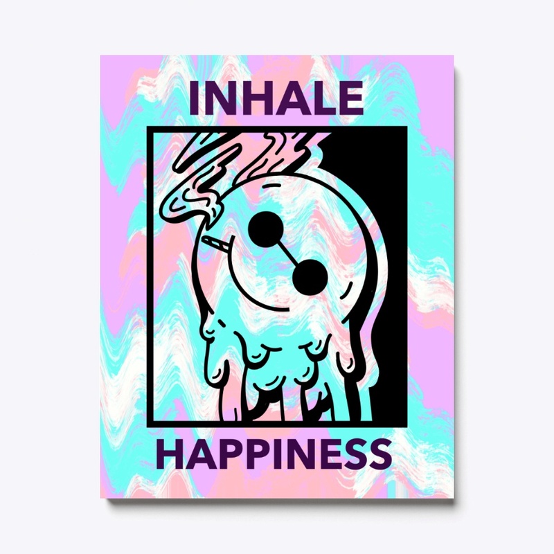 Trippy Background Inhale Happiness