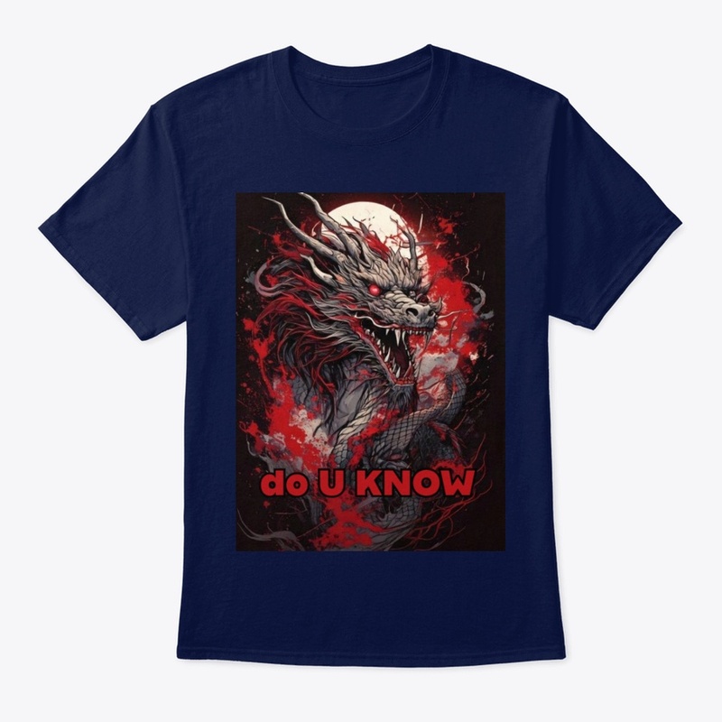 T Shirt Japanese Dragon, Do U Know