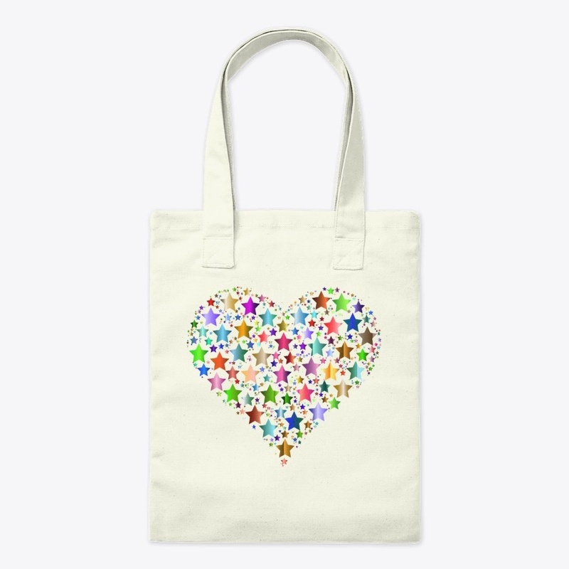 colorful stars heart shape