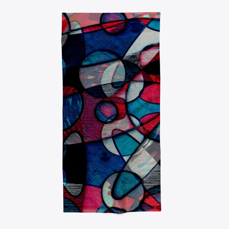 Abstract Circular Blue Texture Design 