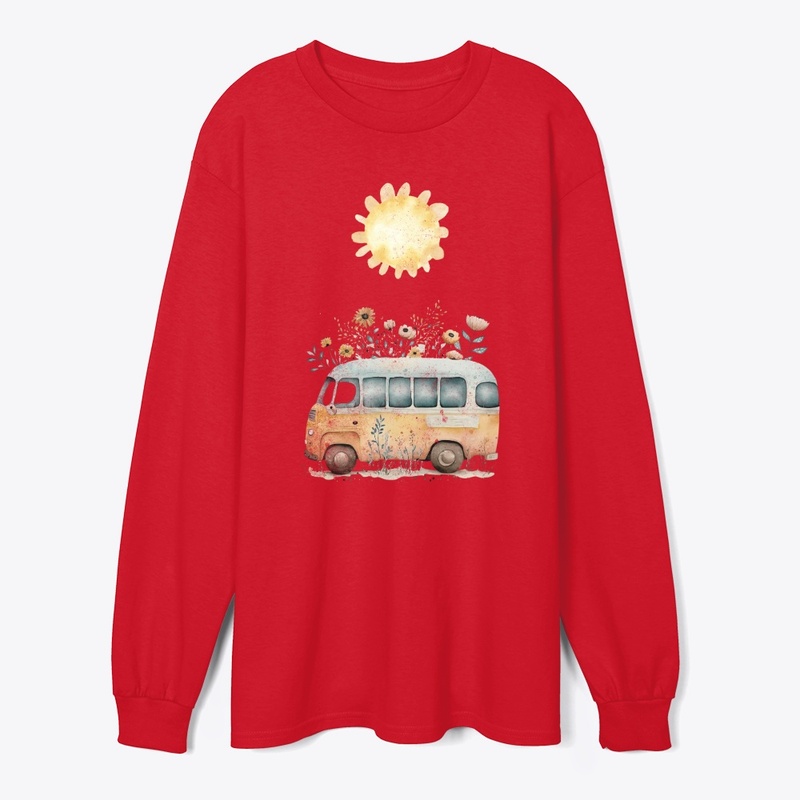 Retro Floral Van Under the Sun 