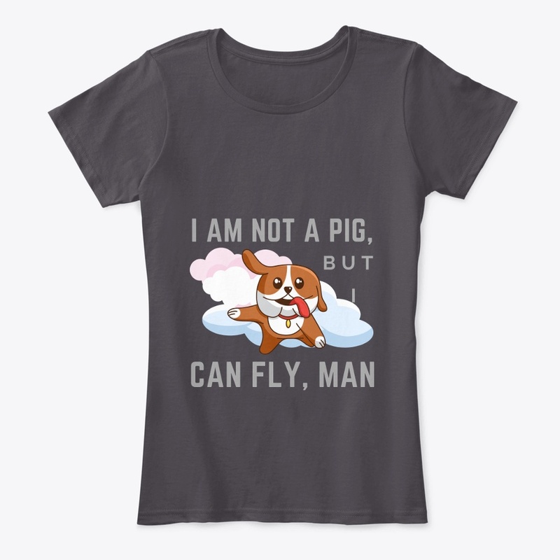 funny t-shirt i am not a pig i can fly