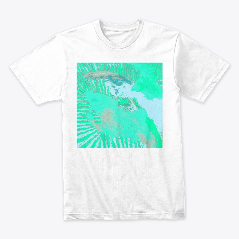 Aqua Mint Tides Abstract