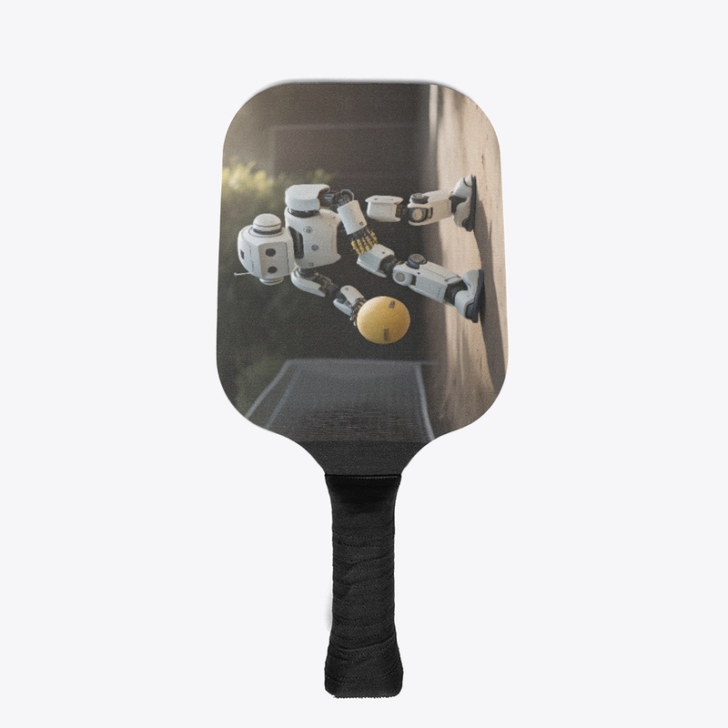 A robot playing pickleball