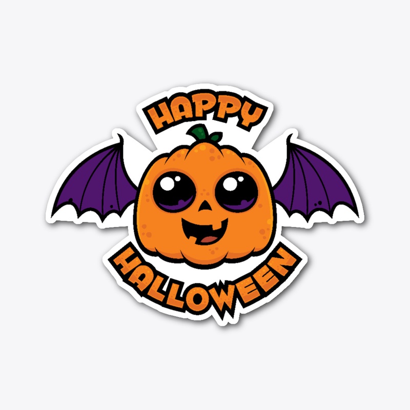 Happy Halloween Kawaii Pumpkin