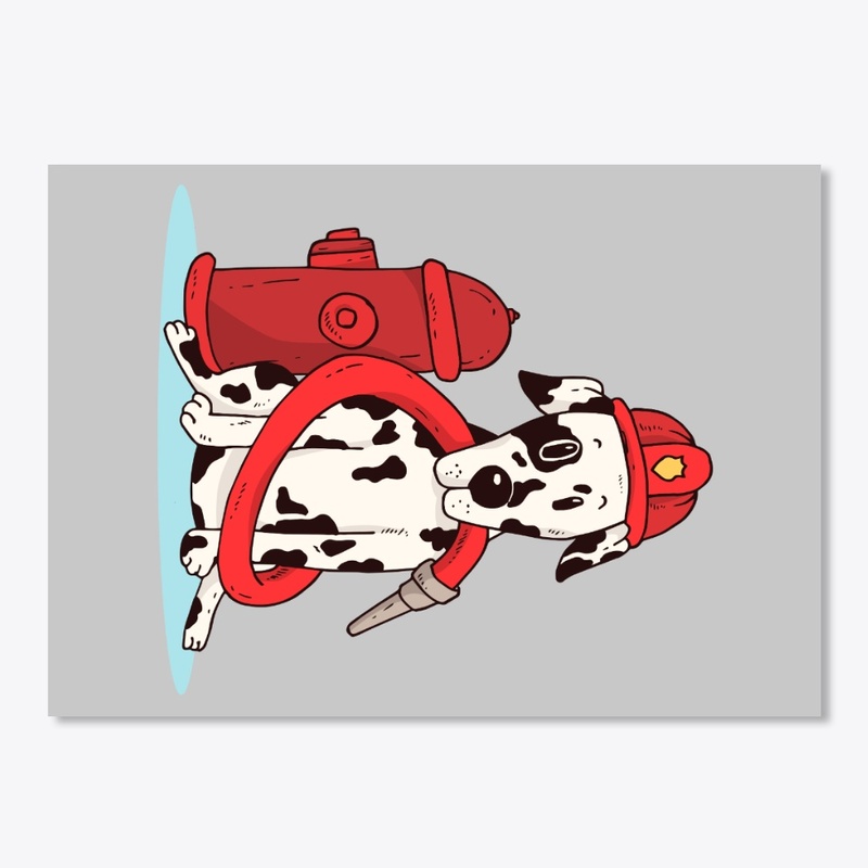Ready Dalmatian Firefighter
