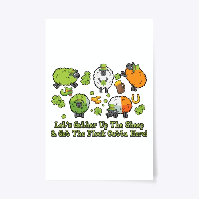 Funny Farmer Gift Let's Gather Up Sheep