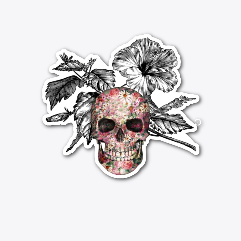 floral skull