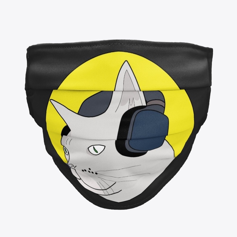 Musical Cat with a Headphone