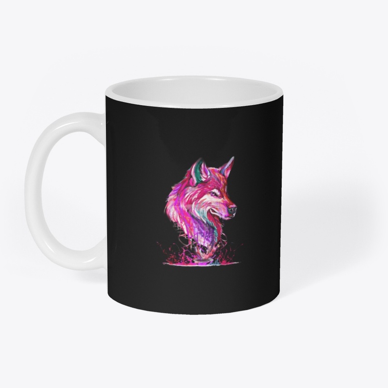 Fox print mug