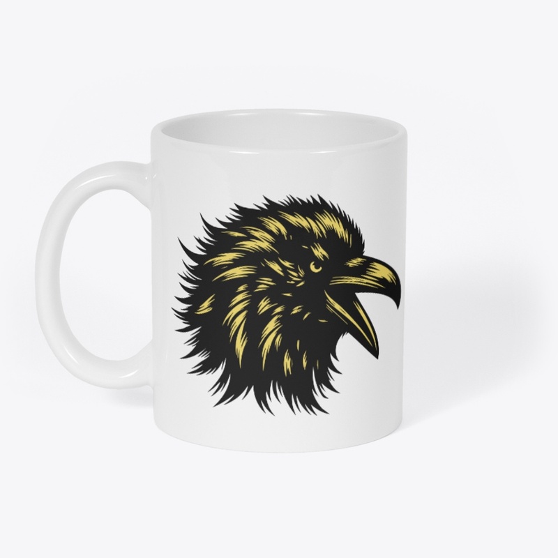 Angry Crow Head Design