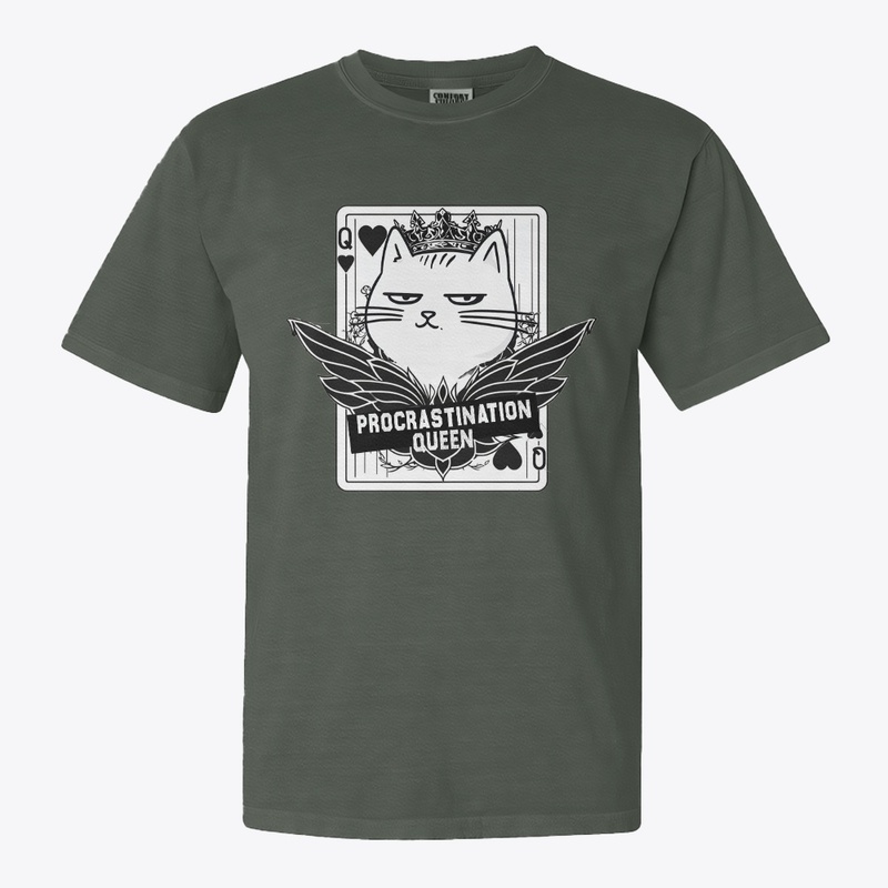 Procrastination Queen – Funny Lazy Cat