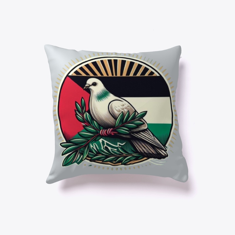 Pigeon Hold olive branch Palestine Flag