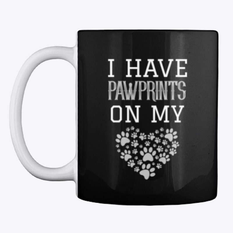 Pawprints on My Heart Gray | Cat Tee